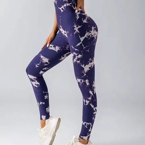 Leggings pour femmes sur mesure, best-sellers, vêtements de fitness respirants, séchage rapide, flexibles, en spandex/polyester, longueur genou, personnalisés - Product Image 5