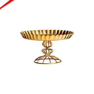 Support à gâteaux et cupcakes en métal au design élégant pour les fêtes d'anniversaire et de mariage, support à pâtisserie de luxe doré - Product Image 1