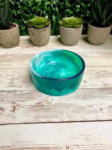Resin bowl <b>epoxy</b> handmade decorative serving bowl glossy finish modern home decor fruit bowl kitchen <b>table</b> centerpiece gift item - Product Image 2