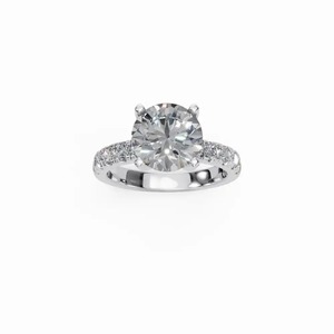 Anillo de Moissanita de Plata de Ley para Hombre, Joyería Fina con Solitario Brillante Central, Anillo de Cóctel - Product Image 1