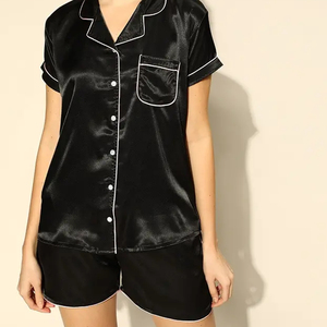 Conjunto de Pijama Térmico de Otoño para Mujer, 100% Algodón, Cuello Alto, Pantalón Largo, Ropa de Dormir Holgada y Transpirable - Product Image 1