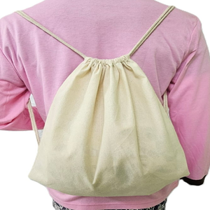 Sac à dos personnalisé en toile imperméable avec cordon de serrage et doublure en coton biologique pour les voyages, le sport et le shopping, logo personnalisé - Product Image 4