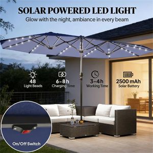 Ombrellone da Giardino Blu Navy per Terrazza e Protezione Solare, Durevole con Protezione UV - Product Image 2