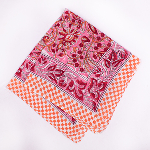 Foulard carré bandana en coton premium écologique à nouer, imprimé floral, haute qualité, respirant, tendance, confortable, unisexe, anti-transpiration - Product Image 6
