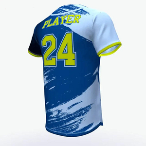 เสื้อเบสบอลผู้ชายแบบสั่งทำพิเศษ คุณภาพสูง สำหรับซอฟต์บอล ผลิตจากโพลีเอสเตอร์ ระบายอากาศได้ดี ป้องกันแบคทีเรีย แห้งเร็ว คอวี - Product Image 6