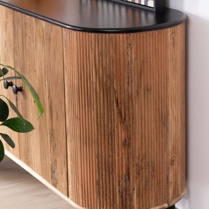 Vandana Autumn Harmony Small two-tone wood and black vintage-style Boogie sideboard - Product Image 6
