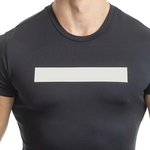 <b>Customized</b> <b>Design</b> Logo Solid <b>Compression</b> Gym T-<b>Shirt</b> for Men Wholesale Breathable Quick Dry Lightweight Spandex/Polyester Crew - Product Image 4