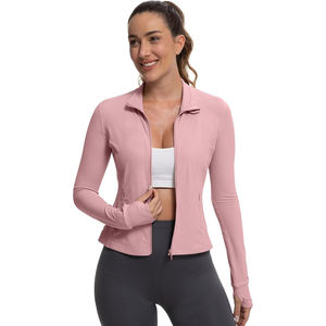 Veste de yoga extérieure pour femme en nylon, athlétique, extensible, respirante, légère, zippée - Product Image 3