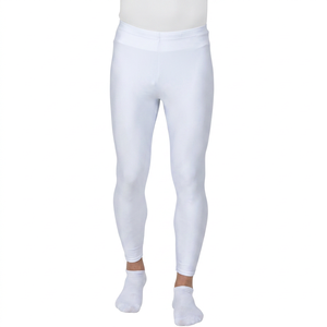 Leggings de Compresión para Hombre, Negros, de Spandex, Hasta el Tobillo, Cintura Elástica, Color Sólido, Pantalones Deportivos - Product Image 2
