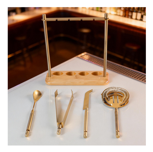 Juego de herramientas de bar de diseño moderno, ecológico y de la mejor calidad, hecho a mano, de latón dorado, al precio más bajo. - Product Image 6
