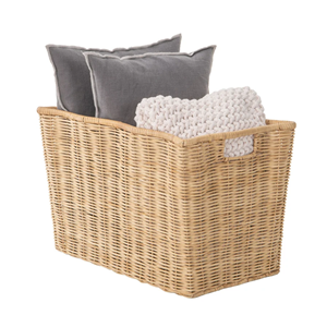 Wholesale Scalloped Edge Rattan <b>Laundry</b> Basket, Premium Rectangle Storage Basket Perfect For Home & Bedroom From Vietnam - Product Image 1
