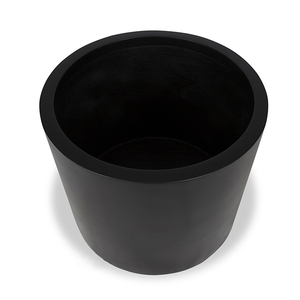 Juego de Macetas Cilíndricas Minimalistas de Fibra de Vidrio Negra para Uso en Interiores y en el Suelo con Diseño Clásico - Product Image 3