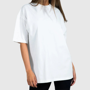 T-shirts pour femmes en coton blanc respirant, col rond, design personnalisé en gros, été, séchage rapide, écologiques, haute qualité - Product Image 1