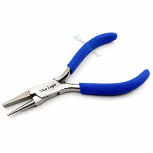 Pince à bec rond et plat Zetomed pro 130 mm de qualité supérieure, en acier inoxydable, outil manuel de précision 2 en 1 pour la fabrication de bijoux avec poignée confortable - Product Image 1