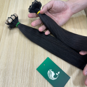 100% cinta de cabello humano dibujada doble cruda vietnamita extensión de cabello cinta Natural de alta calidad en extensión de cabello - Product Image 5