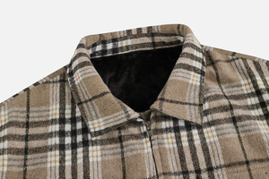 Custom <b>Mens</b> High Quality Yarn Dyed Cotton Plaid Hooded <b>Flannel</b> Shirt <b>Jacket</b> Insulated Eco-Friendly Windproof Streetwear Winter - Product Image 2