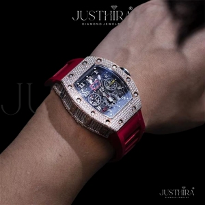 Reloj de Lujo con Diamantes Moissanite en Oferta, Estilo Hip Hop, con Aspecto Iced Out, Disponible a un Precio Competitivo - Product Image 6