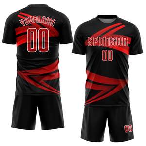 Uniforme de Fútbol para Hombre de Alta Calidad, 100% Poliéster, Secado Rápido y Transpirable, Manga Corta, Cuello Redondo, Nombre del Equipo Personalizado - Product Image 1