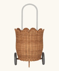 Panier de rangement artisanal en forme de pétale, couleur marron, avec bordure, vente en gros, écologique, fabriqué au Vietnam, prêt à être expédié - Product Image 1
