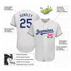 Custom Baseball Jersey White Short Sleeve Button Front Personalized Name Number Team Uniform Breathable Polyester Adult Unisex - Product Image 3