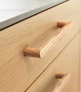 Manijas de Puerta Pulidas Impermeables para Armarios, Cajones y Guardarropas - Madera Natural Exquisita, Estilo Moderno y Natural, Lujo NatureLine - Product Image 1
