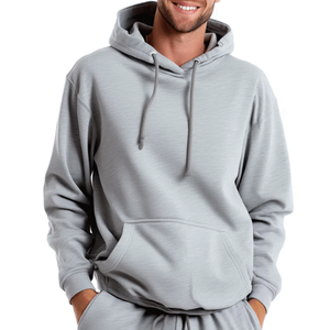 Sweat à capuche zippé en molleton de coton épais, couleurs personnalisées, brodé, pour homme, mode hiver, avec caractéristiques écologiques - Product Image 5