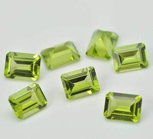 Certified Natural Peridot Octagon Faceted Cut Loose Gemstones Calibrated Peridot Cut <b>Stone</b> <b>Beads</b> for Ring & Jewelry Making - Product Image 2