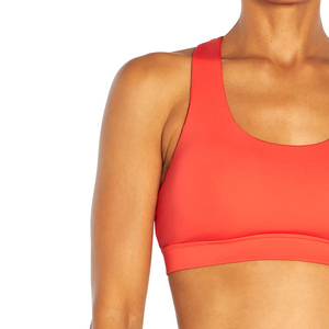 AL SWANS Soutien-gorge de sport pour femme, vert sarcelle, maintien moyen, bretelles croisées, sans couture, en Spandex/Nylon, séchage rapide, service OEM, pour le yoga - Product Image 3