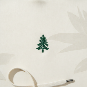 Ensemble de survêtement unisexe vert crème à capuche avec logo arbre, manches longues, pantalon de jogging à cordon, tenue décontractée d'automne 100% coton - Product Image 2