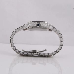 โรงงานขายส่งนาฬิกาฮิปฮอปประดับเพชรโมอิสซาไนต์ VVS1 คุณภาพสูง ราคาไม่แพง จากผู้ผลิตในอินเดีย - Product Image 4