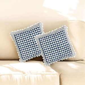 Eco Friendly Triangle <b>Cushion</b> <b>Cover</b> with Soft Fabric Decorative Throw Pillow <b>Cover</b> for Home Living Room Bedroom Hospitality Use - Product Image 2