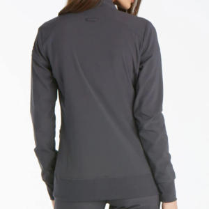 Chaqueta Médica para Mujer, Azul Claro, Poliéster, Tejido de Punto, Cierre Completo, Uniforme de Hospital, Blusa Moderna de Poliéster para Hospital - Product Image 4
