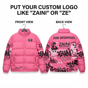 ZAINI <b>Men</b> Premium Puffer <b>Jacket</b> 100% Polyester Worsted Fabric 500g Blue Quilted Panel Design Waterproof Windproof Hooded - Product Image 1