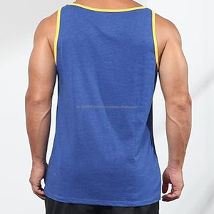 Vêtements de sport d'été de haute qualité, t-shirt ajusté à coupe courte, débardeur de sport pour homme sans manches, débardeur de sport à effet délavé - Product Image 5