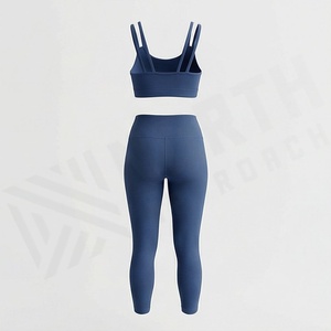 Ensemble de vêtements de sport pour femmes, personnalisé, sans couture, léger, pour la gym, le yoga, l'entraînement athlétique, la course à pied, les exercices, les vêtements de sport - Product Image 2