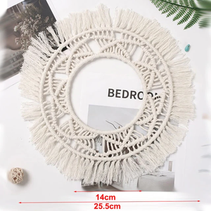 Customized Design Modern Luxury Round <b>Art</b> Bedroom Bathroom Decorative Hang Wall <b>Macrame</b> Mirror - Product Image 6
