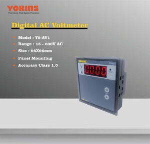YOKIns Y9-Hz True RMS AC เครื่องวัดความถี่ 30-400Hz เครื่องวัดความถี่ดิจิตอล 15-600V ช่วงแรงดันไฟฟ้า 96x96 มม. จอแสดงผลแบบติดตั้งบนแผง - Product Image 1