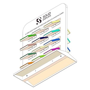 Présentoir métallique double face de style asiatique, facile à assembler, pour cintres et utilisation sur bureau - Product Image 6