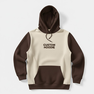 Custom Color Block <b>Men</b> Oversized Heavyweight Hoodie <b>Pullover</b> Drop Shoulder Cotton Two Tone Hoodies Unisex - Product Image 4