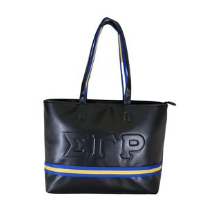 Women Embossed Tote Bag Sorority Inspired Textured Shoulder Carry <b>Handbag</b> Casual Shopping College Style Everyday Fashion - Product Image 1