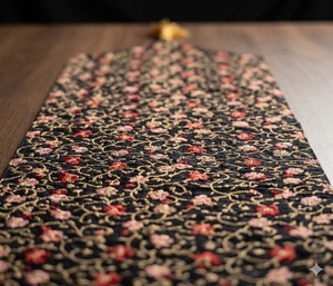 Beautifully Crafted Luxury Floral Modern Embroidered Washable Customizable Table Runner 100% Rayon Eco-Friendly Durable Shri Ram - Product Image 5