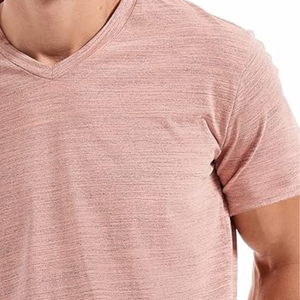 เสื้อยืดคอวีสำหรับผู้ชาย เสื้อยืดแขนสั้นแบบสวมใส่สบายมีสไตล์สำหรับสวมใส่ในชีวิตประจำวัน - Product Image 5