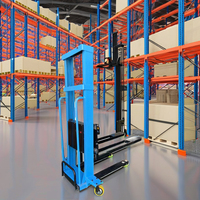 Nouveau transpalette électrique autoporteur de 1,6 m de hauteur de levage, avec batterie au plomb-acide, pneus en polyuréthane et système hydraulique pour