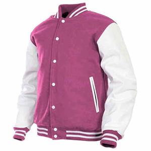 Vestes d'hiver pour hommes personnalisées en gros, vestes bomber de baseball, vestes universitaires en cuir, vestes en toile à col montant avec lettres - Product Image 6