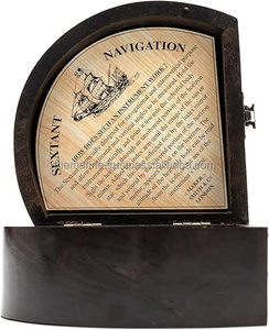 Aspecto antiguo Smith & Co. London Brass 4,5 pulgadas Sextante náutico con caja de madera para navegación y artículo de regalo de propósito astronómico - Product Image 4