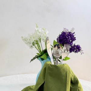 Serviettes en tissu carrées écologiques en coton imprimé à la main, réutilisables, 16x16 pouces, 10 pièces, pour la décoration de table à la maison - Product Image 1