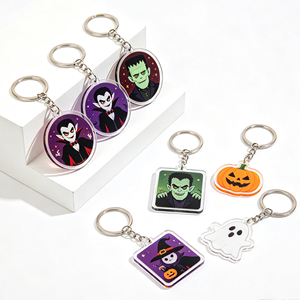 Llavero Acrílico de Vampiro de Halloween, Llavero de Dibujos Animados de Drácula para el Día de las Brujas - Product Image 1