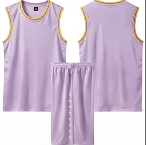 PREMIUM QUALITY Pastel for Sublimated Printed Anti-Bacterial Customized Team <b>Name</b> Basketball Uniform Set Unisex Adult - Product Image 1