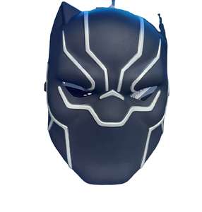 Modern Costume Cosplay Made In Vietnam Wholesale Available Halloween Child PVC <b>Black</b> Panther Superhero Character Mask Carton - Product Image 3