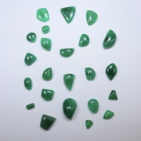 Émeraude naturelle Swat ovale/poire cabochon, pierre précieuse en vrac